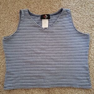 90s vintage women large stripe tank